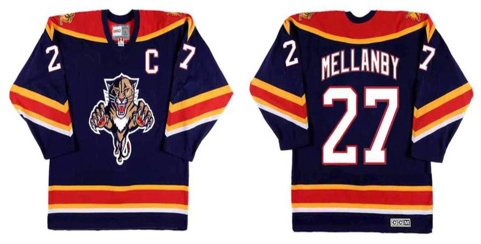 2019 Men Florida Panthers #27 Mellanby blue CCM NHL jerseys